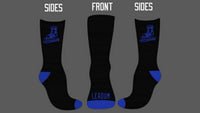 Leadum Black & Blue Logo Crew Socks